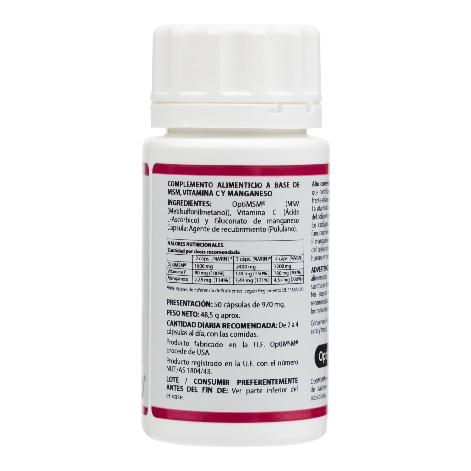 Holomega MSM de Equisalud, 50 cápsulas