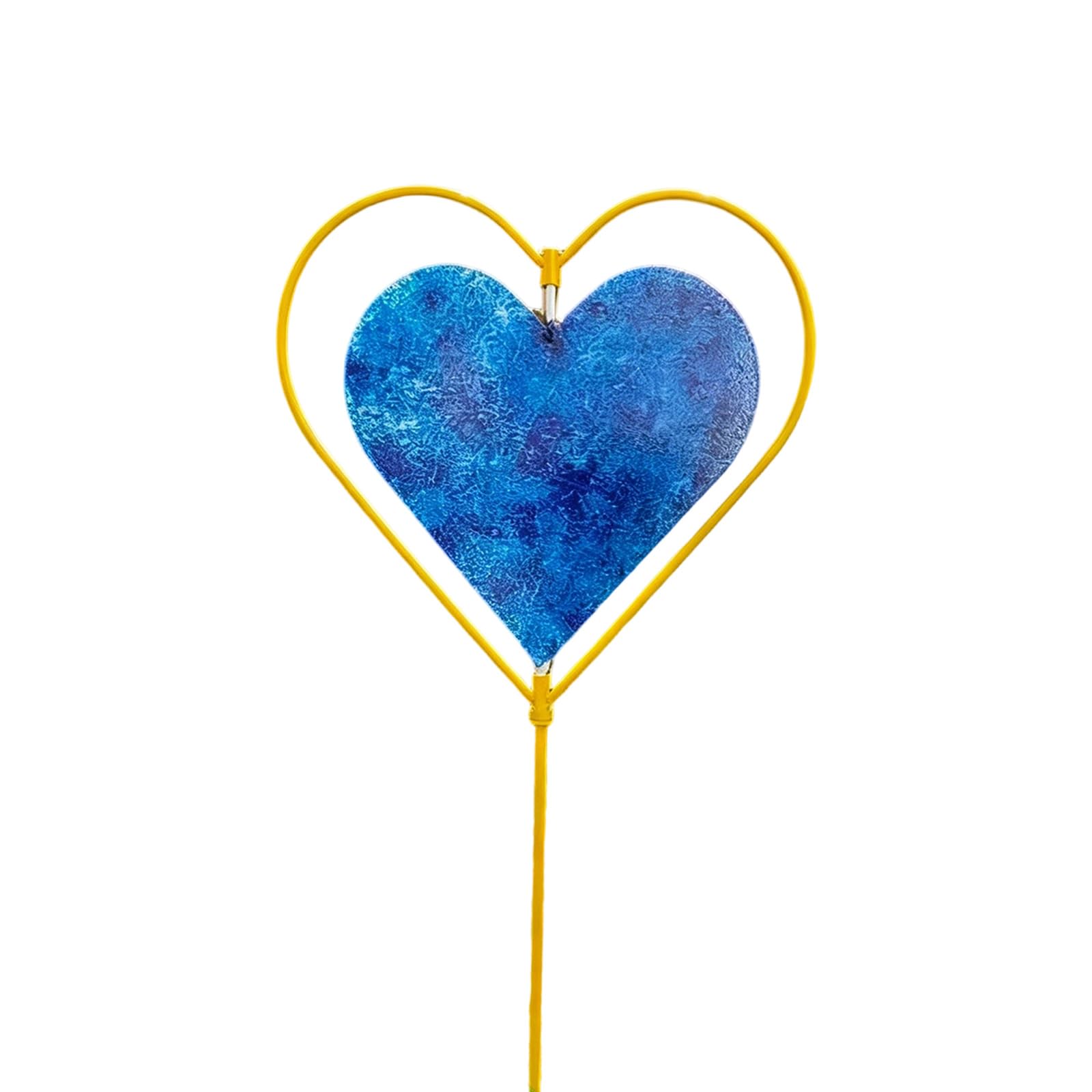 SHINLHUA Metal Love Heart Garden Stake Decors Heart Decorative Garden Stakes, Outdoor Decorations Metal Yard Art Ornament Gifts Yard Art Ornament