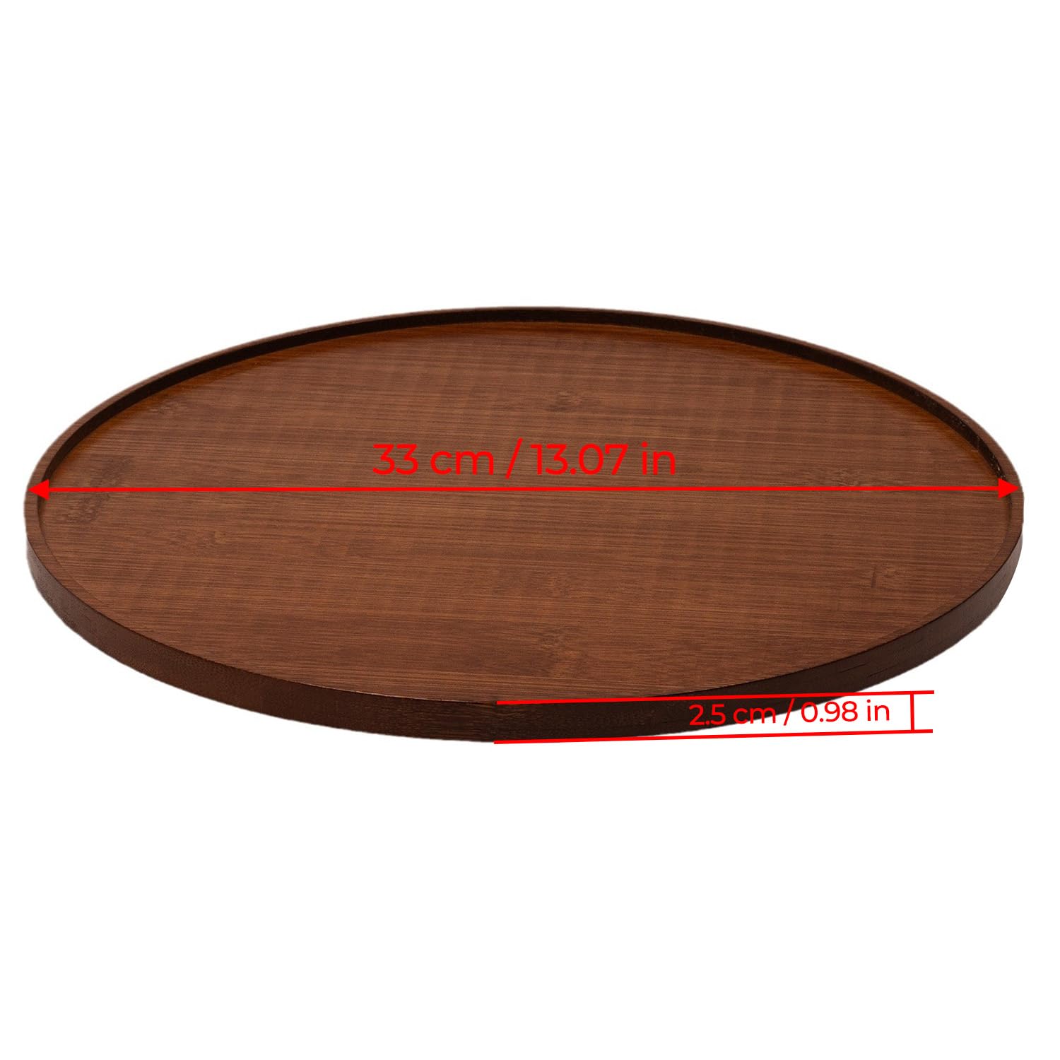Étagère à épices Lazy Susan en bambou – Plateau tournant à 360° pour cuisine, garde-manger, armoire et comptoir – Armoire multifonction Stora (33 x 33 cm)