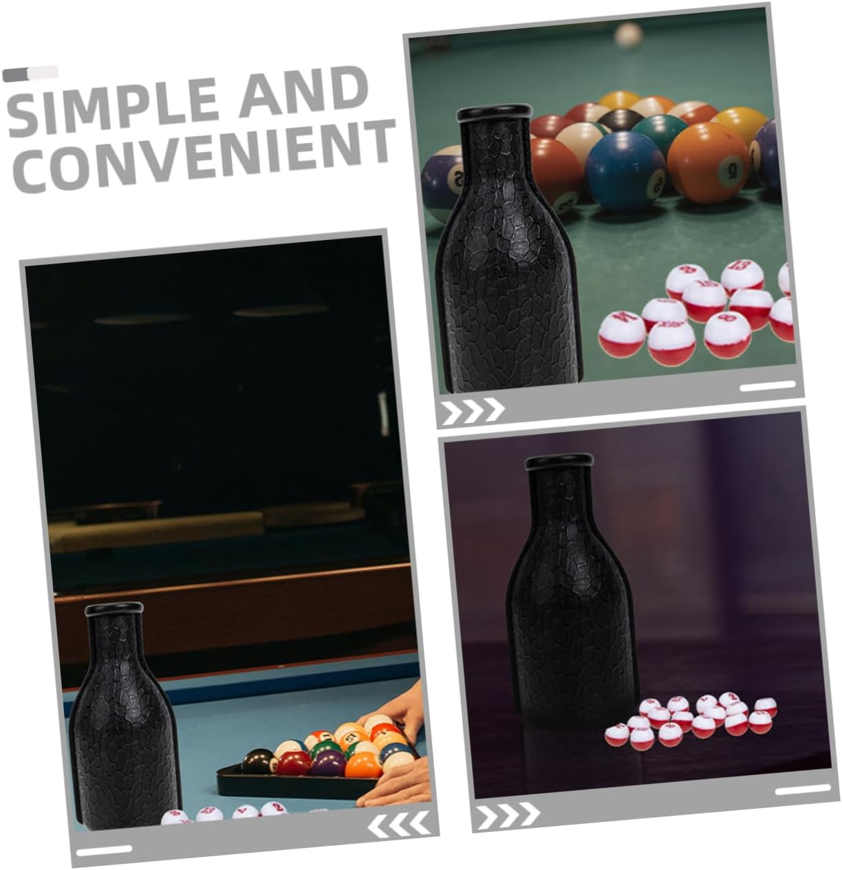 HANABASS Billiard Tally Shake Bottle with Colored Peas for Pool Game Plastic Pool Shaker for All Ages Fun Billiard Table Accessory Engaging Gameplay Experience