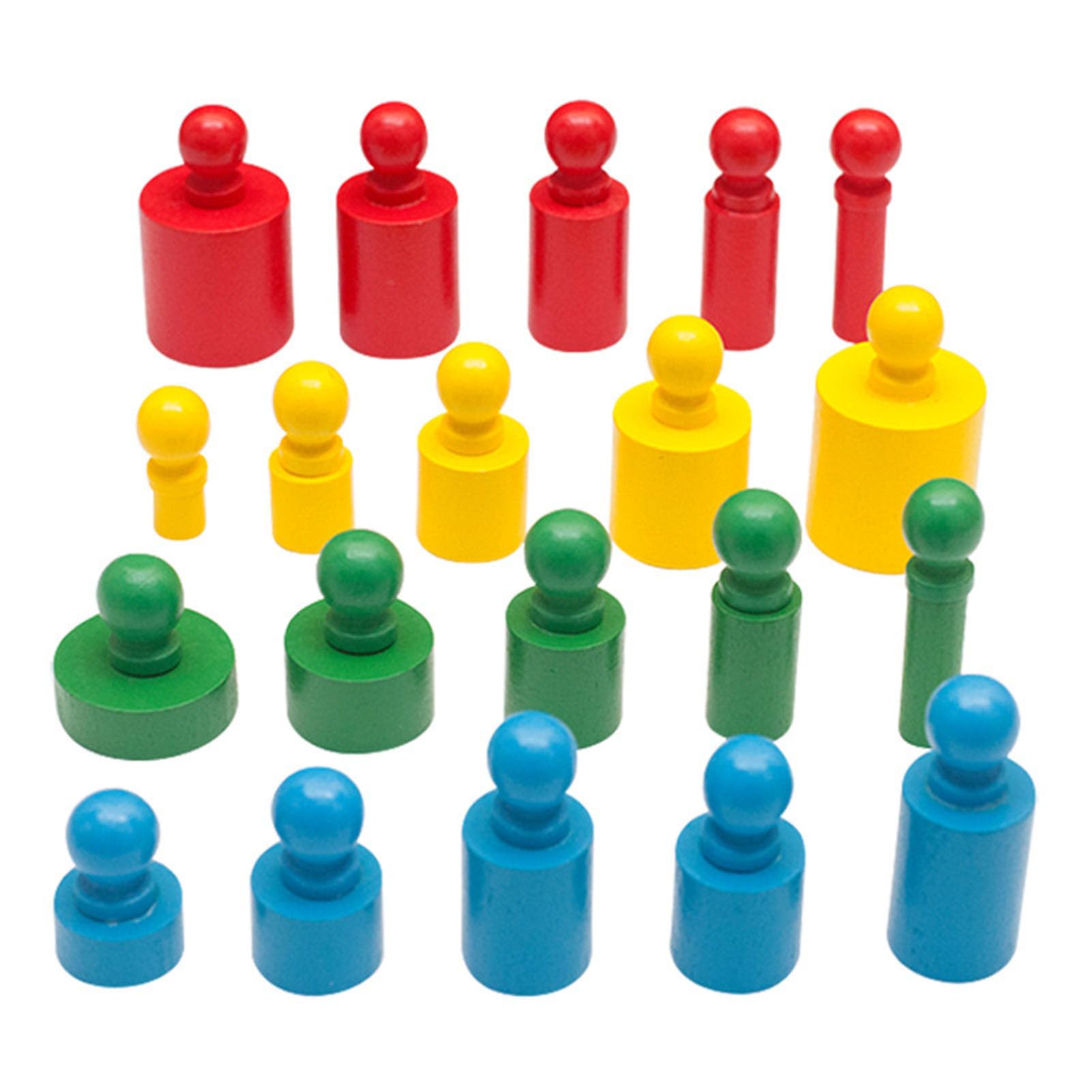 Montessori Montessori drewniane zabawki konstrukcyjne, wczesna edukacja, kolorowe