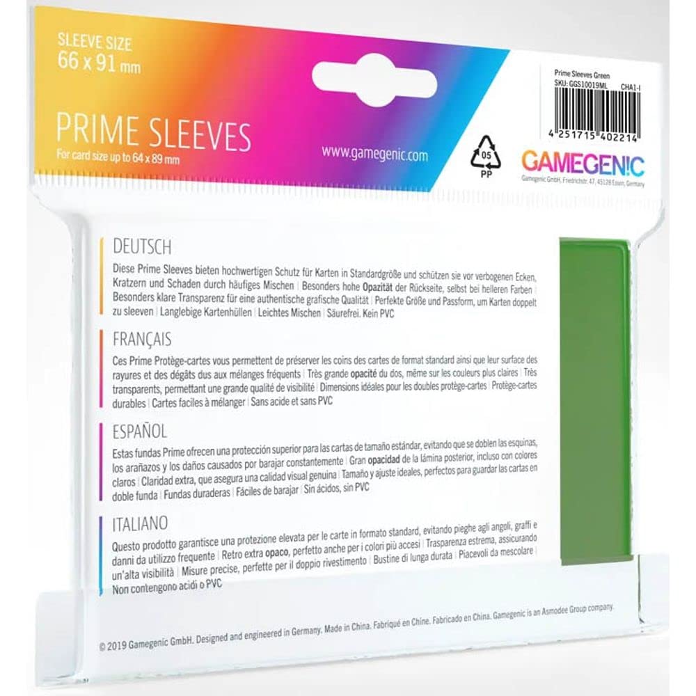 Pack Prime Sleeves Green (100) - 2