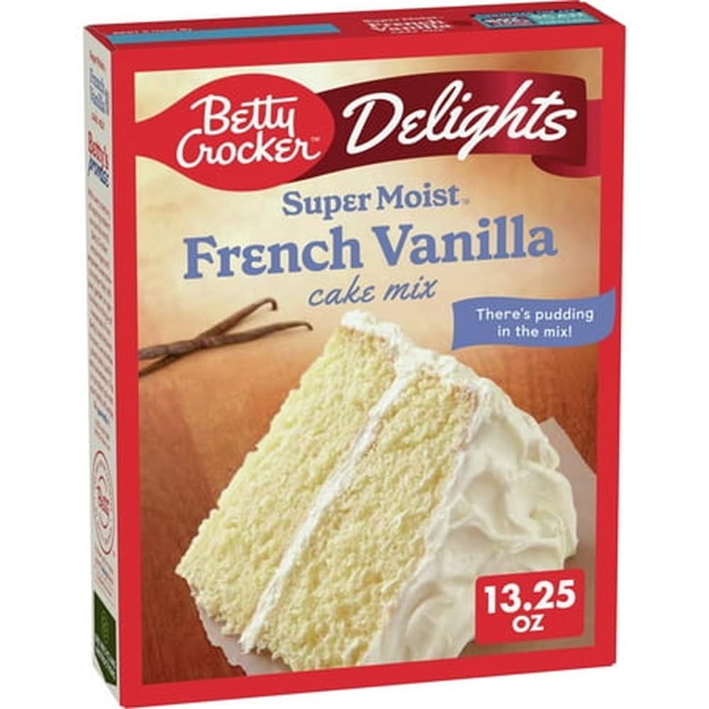 Betty Crocker Delights Super Moist French Vanilla Cake Mix (Pack of 12)