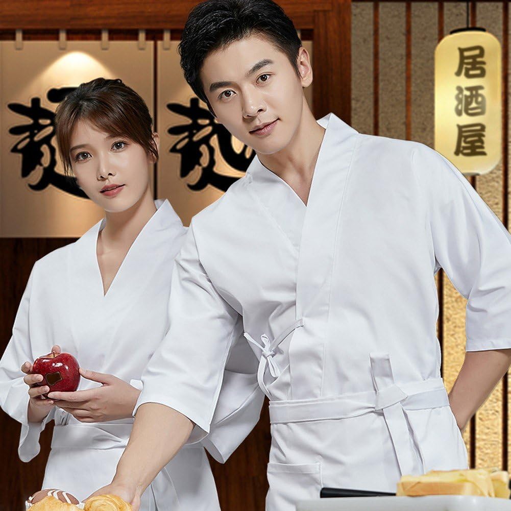 Uniforme De Cocinero Unisex Estilo Japonés, Delantal, Kimono De Chef Profesional, Ropa De Trabajo De Camarero, Overoles para Restaurante De Sushi.