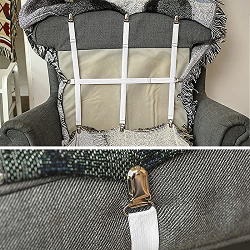 iYinJuan 4 Stück Verstellbare Bettlakenspanner, 60-240cm, Elastische Lakenspanner, Bettlakenhalter Bettlaken Greifer Hosenträger für Matratzen Spannbetttücher Flachbetttücher - Image 8