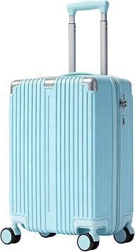 20 Inch Carry On Luggage with Spinner Wheels,PC Expandable Hard Shell Suitcase with USB Port,Lightweight Travel Luggage Airline Approved for Men Women Mint blue