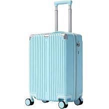 20 Inch Carry On Luggage with Spinner Wheels,PC Expandable Hard Shell Suitcase with USB Port,Lightweight Travel Luggage Airline Approved for Men Women Mint blue
