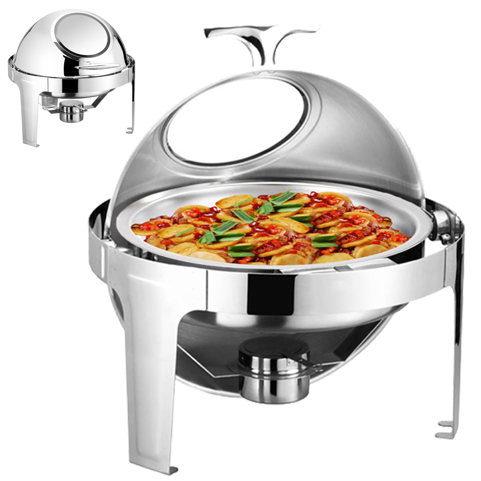 Chafing dish électrique en acier inoxydable épais 8L buffet haut de gamme
