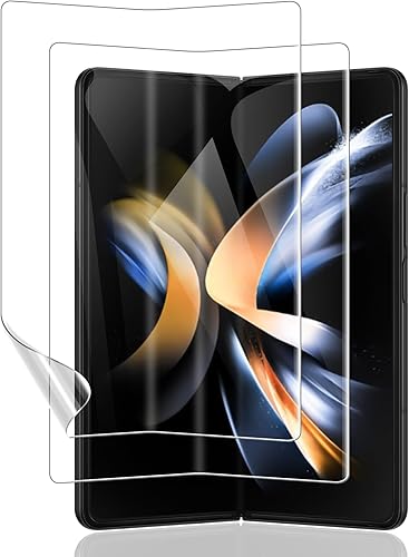 Fotbor [Paquete de 2] Protectores de pantalla para Samsung Galaxy Z Fold 4, flexible y suave, película protectora EPU, cobertura completa,