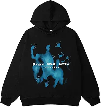 Vamtac Mens Oversized Graphic Y2k Hoodies Vintage Fashion Streetwear Casual Hooded Sweatshirt Unisex Pullover Tops