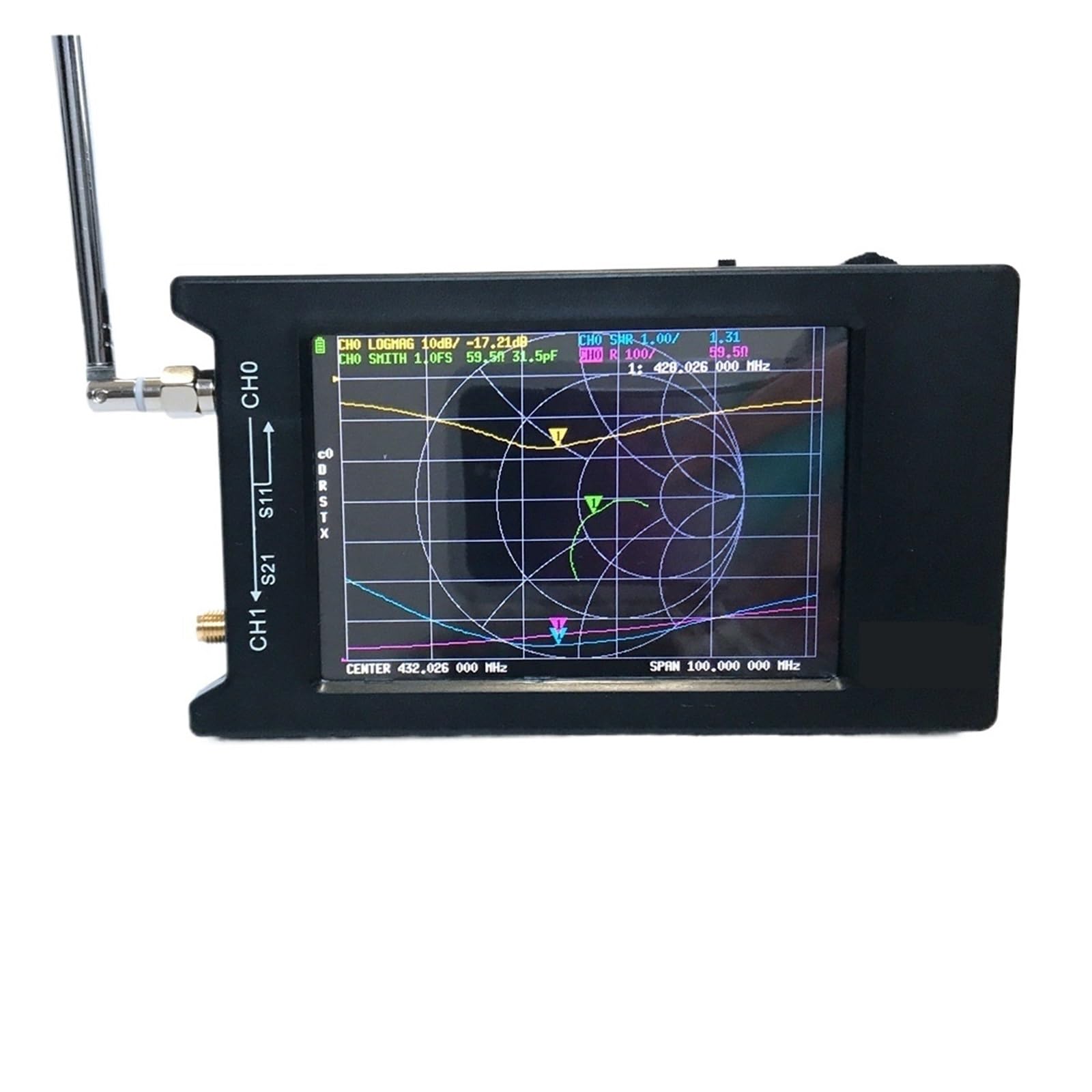 Analizator sieci 2 szt. 1,5 GHz wektorowy analizator sieci VNA-H4 z 4-calowym wyświetlaczem, antenowy do fal krótkich HF, VHF, UHF do diagnostyki kabli sieciowych