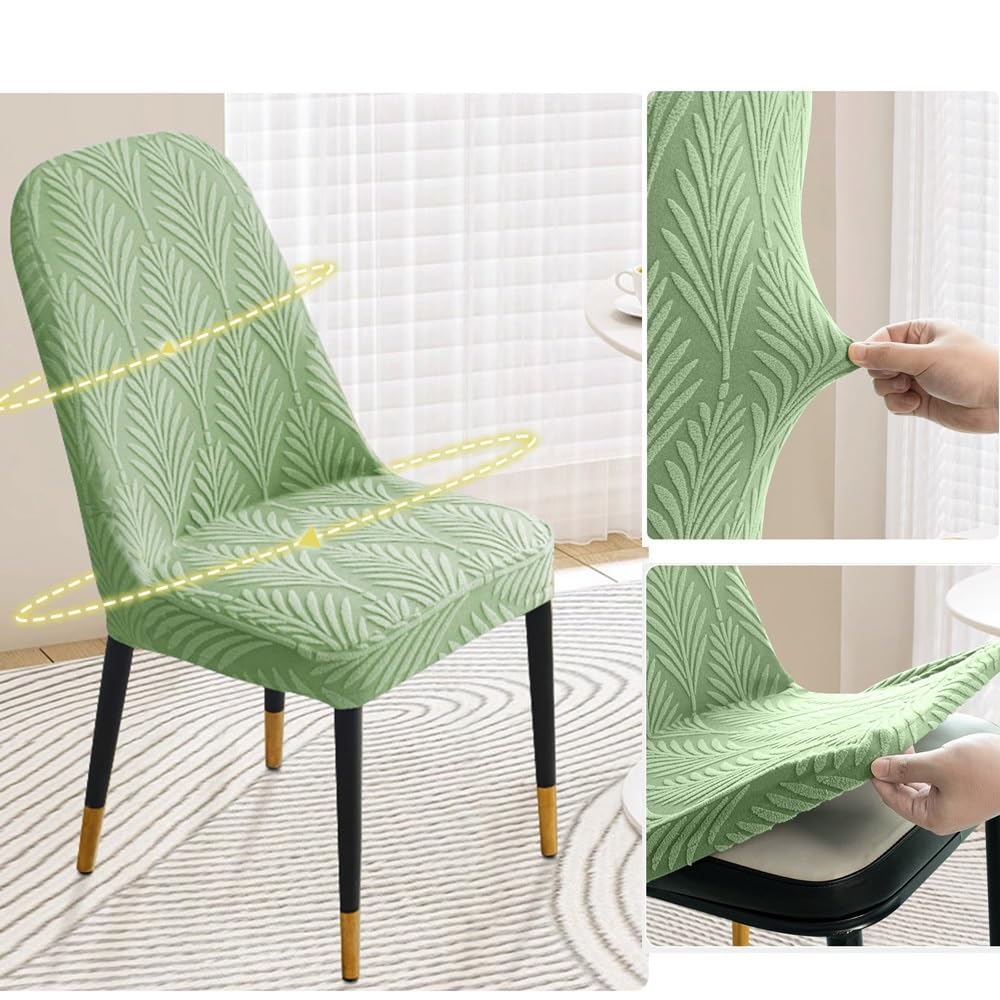 Stretch-Stuhlhussen mit gebogener Form und halbkreisförmiger Rückenlehne