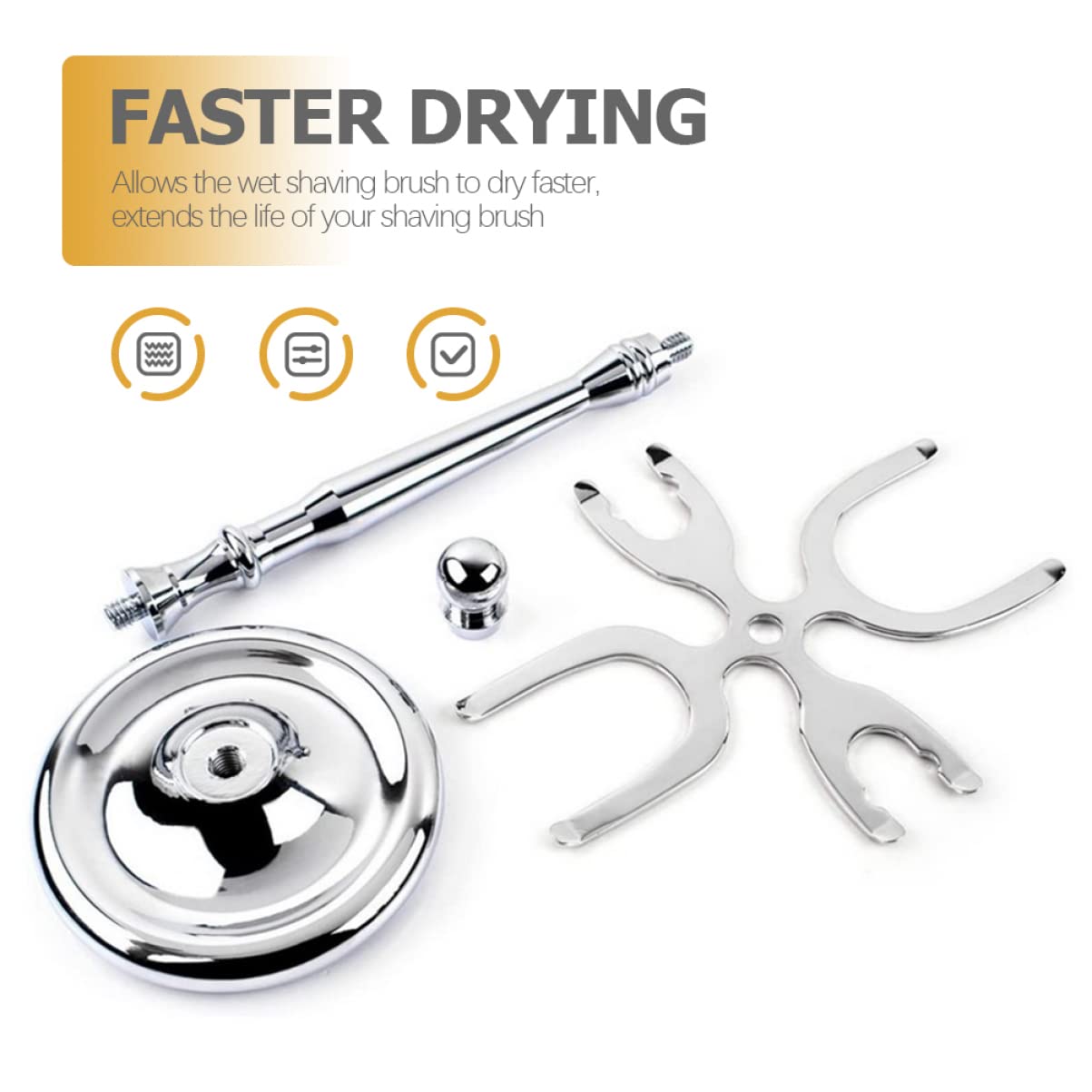 Healeved 2 Pz Porta Spazzole Per Barba Porta Pennelli Per Rasoio Rasoi Da Barba Da Uomo Organizer Per Pennelli Da Rasoio Supporto Per Rasoio Di Sicurezza Acciaio Inossidabile Silver