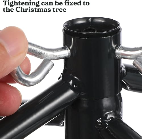 Miniatura 4 de DOITOOL Soporte para árbol de Navidad, base de hierro de 5 pulgadas de altura, soporte plegable universal para árboles de Navidad, árboles
