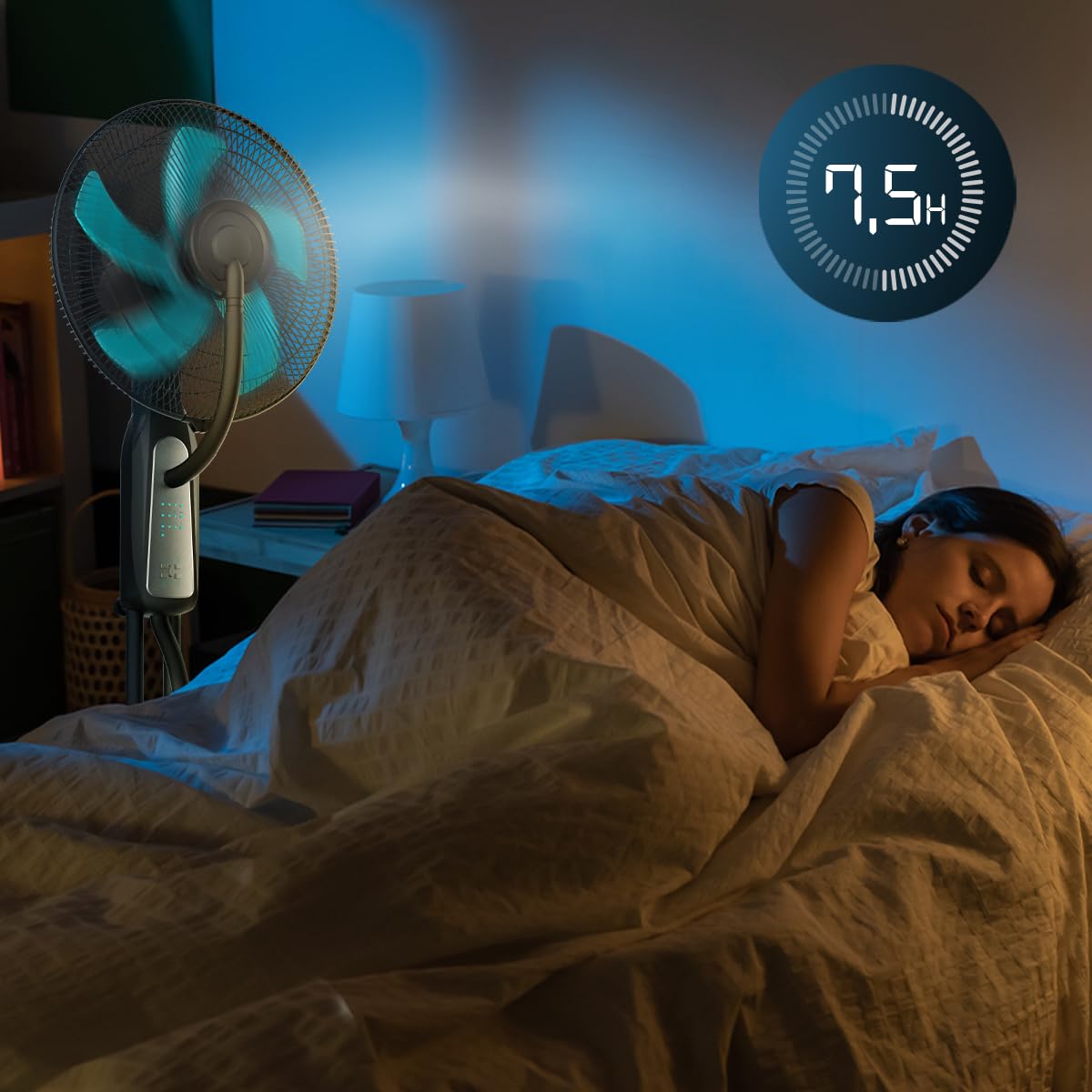 Cecotec - Ventilateur Nébuliseur EnergySilence 490 Freshessence - 90 W, Diamètre 40 cm, Capacité de 2,8 L, Oscillation Automatique et Télécommande, 3 Vitesses et 3 Modes, Minuterie Programmable