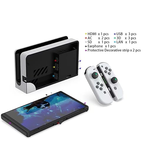 Miniatura 4 de ECHZOVE Switch OLED Silicone Soft Rubber Dust Proof Plug, Nintendo Switch Dust Proof Cover Assessories Kits,Dust Cover for HDMI, USB, AC, SD, LAN,