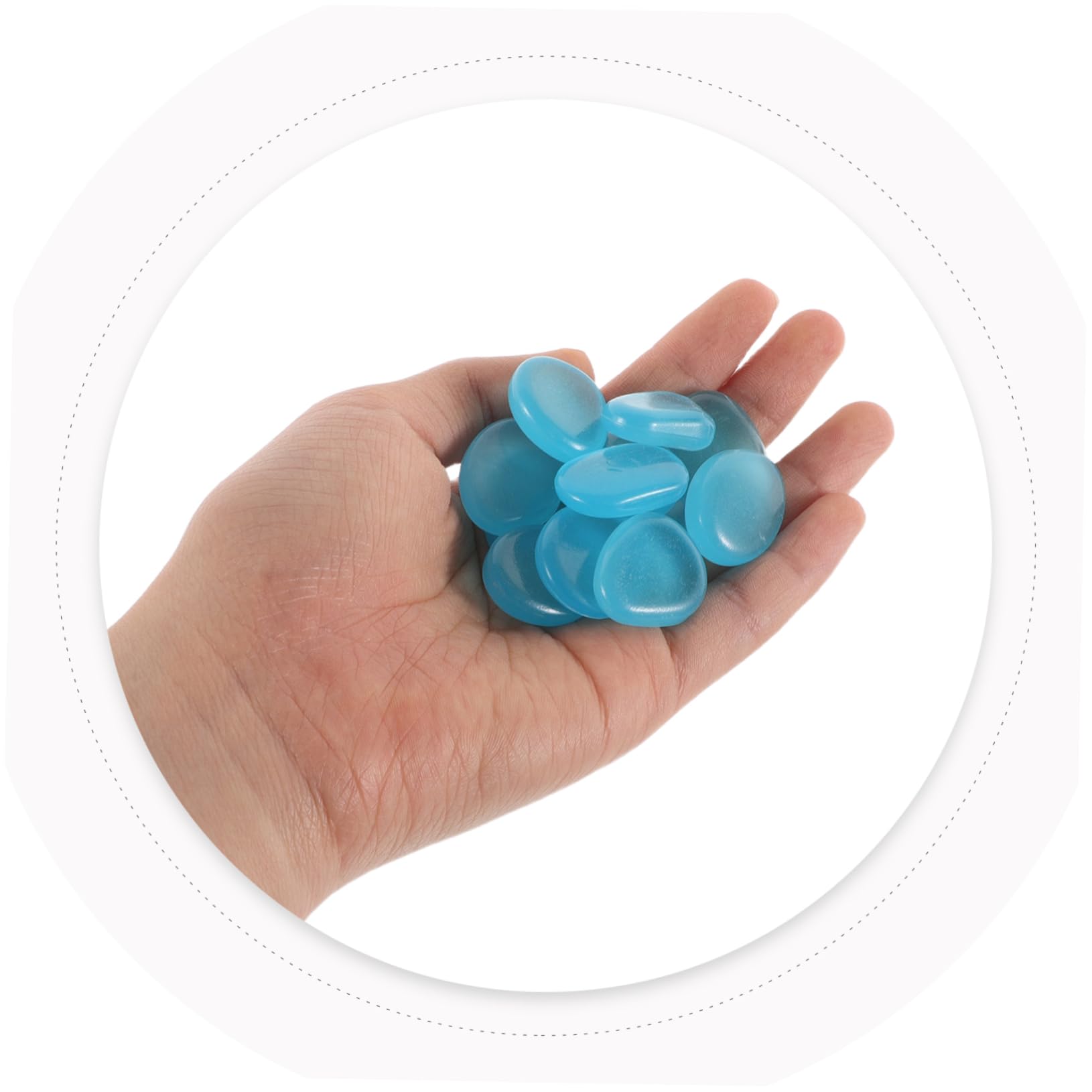ibasenice 400piezas Grava Piedras Decorativas Azul Luces Nocturnas Para Interior Exterior