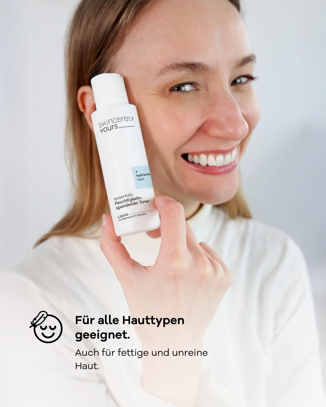 Skincerely Yours Nawilżający toner 100 ml I kojący tonik do twarzy do intensywnie nawilżonej skóry I redukuje zaczerwienienia I