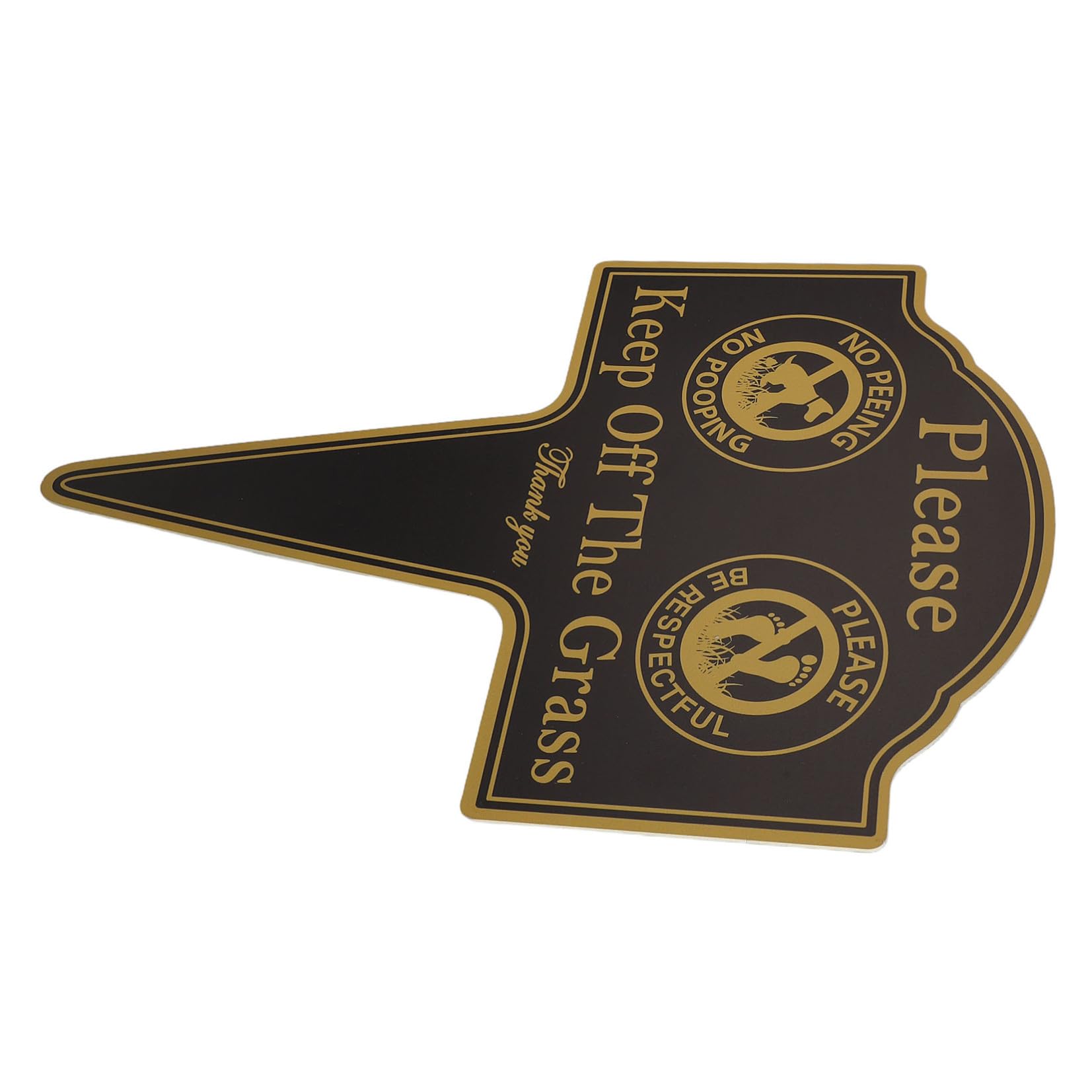 DOITOOL Cartello in Alluminio Nero Scritta Vietato Calpestare Prato, Picchetto da Giardino Versatile e Resistente per Decorazione Esterno e Paesaggio