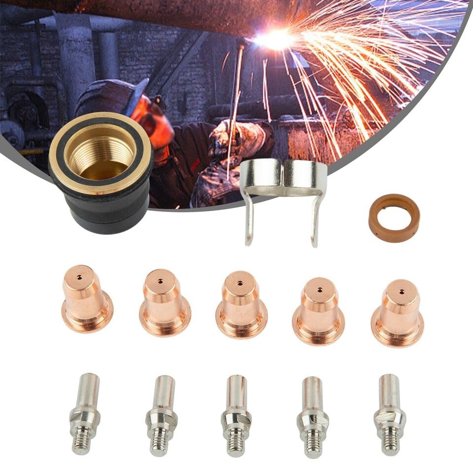 DREAWOO 13pcs Tip Kits Fit for Harbor Freight Titanium Plasma 65 Torch TI-PC65 IPT-65 58895