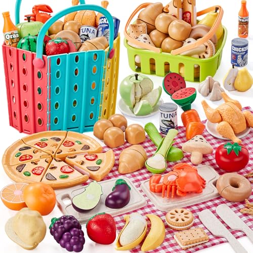 Set da gioco portatile per picnic e cucina: a differenza dei set da cucina giocattolo fissi, il nostro set da gioco da cucina include una cassa pieghevole, un cestino portatile e una coperta da picnic rossa e bianca. Questa versatilità lo trasforma da accessori da cucina da gioco per interni a un set da cucina all'aperto per bambini. Perfetto per conservare alimenti giocattolo e insegnare le abilità organizzative dopo il gioco.