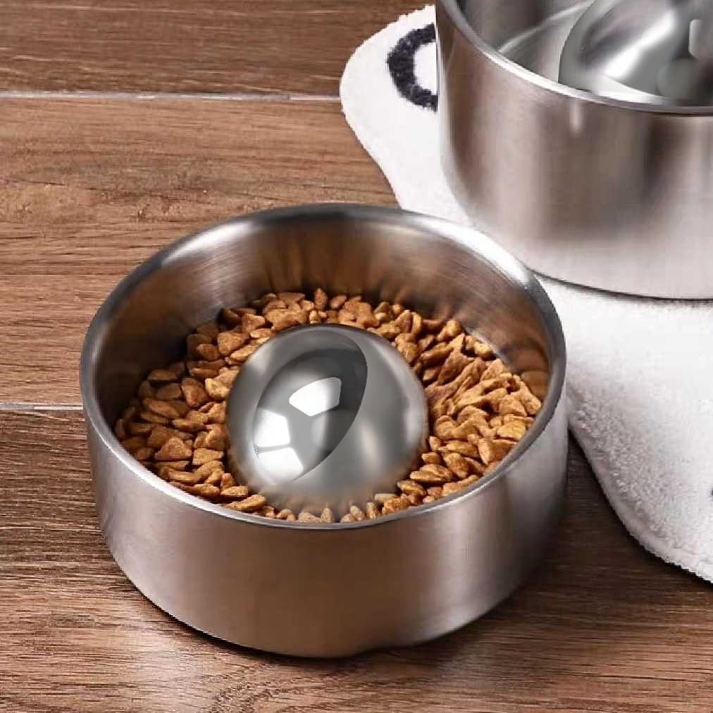 SUS304 Stainless Steel Dog Food Slow Feeder Ball - 2.5in - Slows Fast Eating, Prevents Choking, Bloating & Obesity - Fun Feeding for All Dogs - Durable, Smooth & High Adaptability (Small 2.5Inch) - image 8
