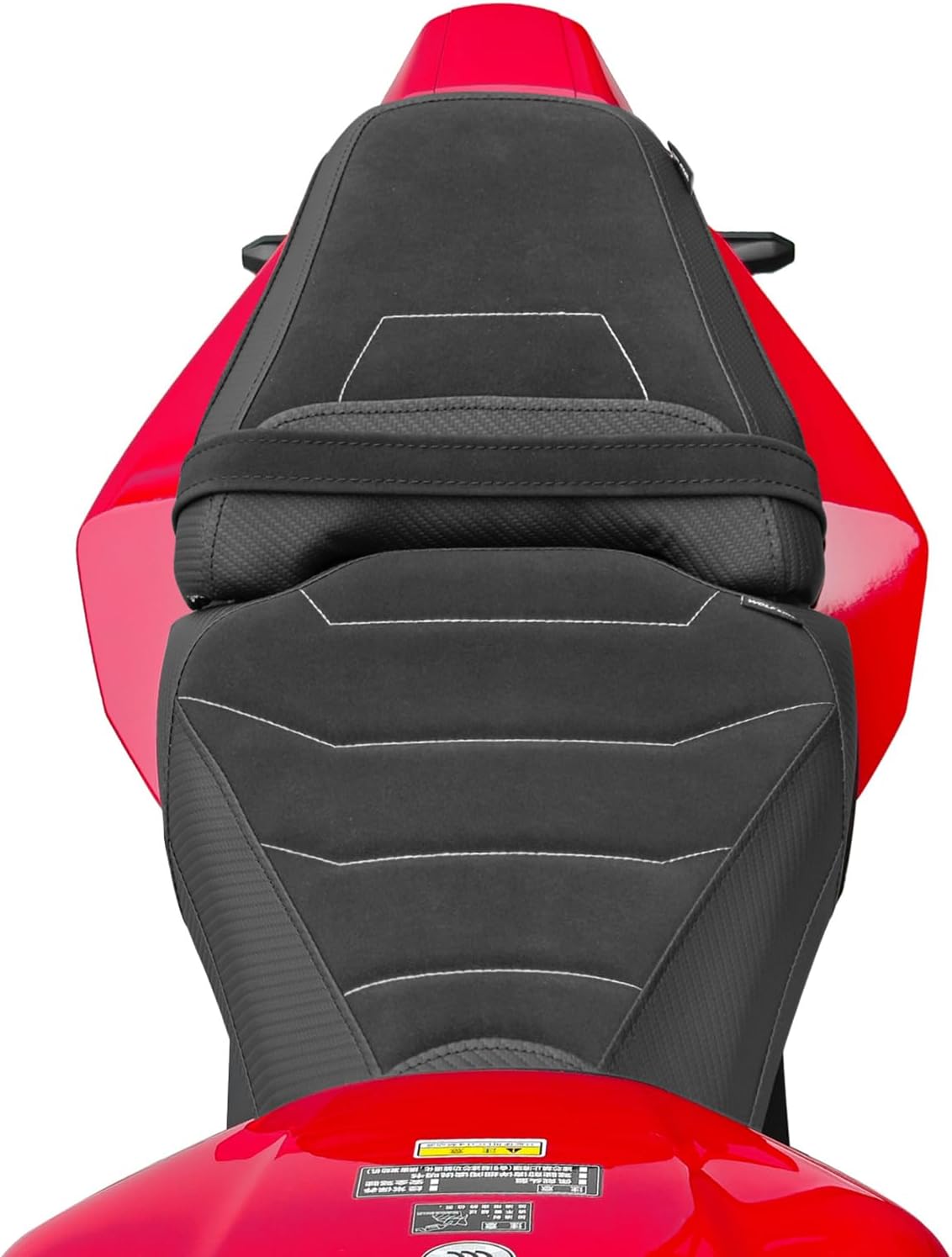 Motorcycle Front & Rear Comfort Seat Fit for Honda CB650R CBR650R 2024 2025, Leather Rider Saddle Solo Passenger Cushion Pillion Pad Set, Black