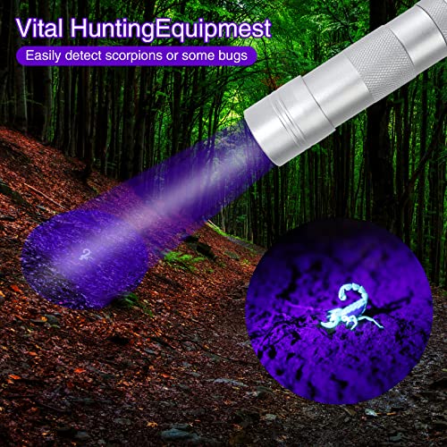 Cosoos Black Light Flashlight, 2 Pack 12Led 395Nm Uv Handheld Black Light, Mini Torch Light, Dogs Urine Detector For Dry Urine Stains, Bed Bugs And Scorpions. #TOP6