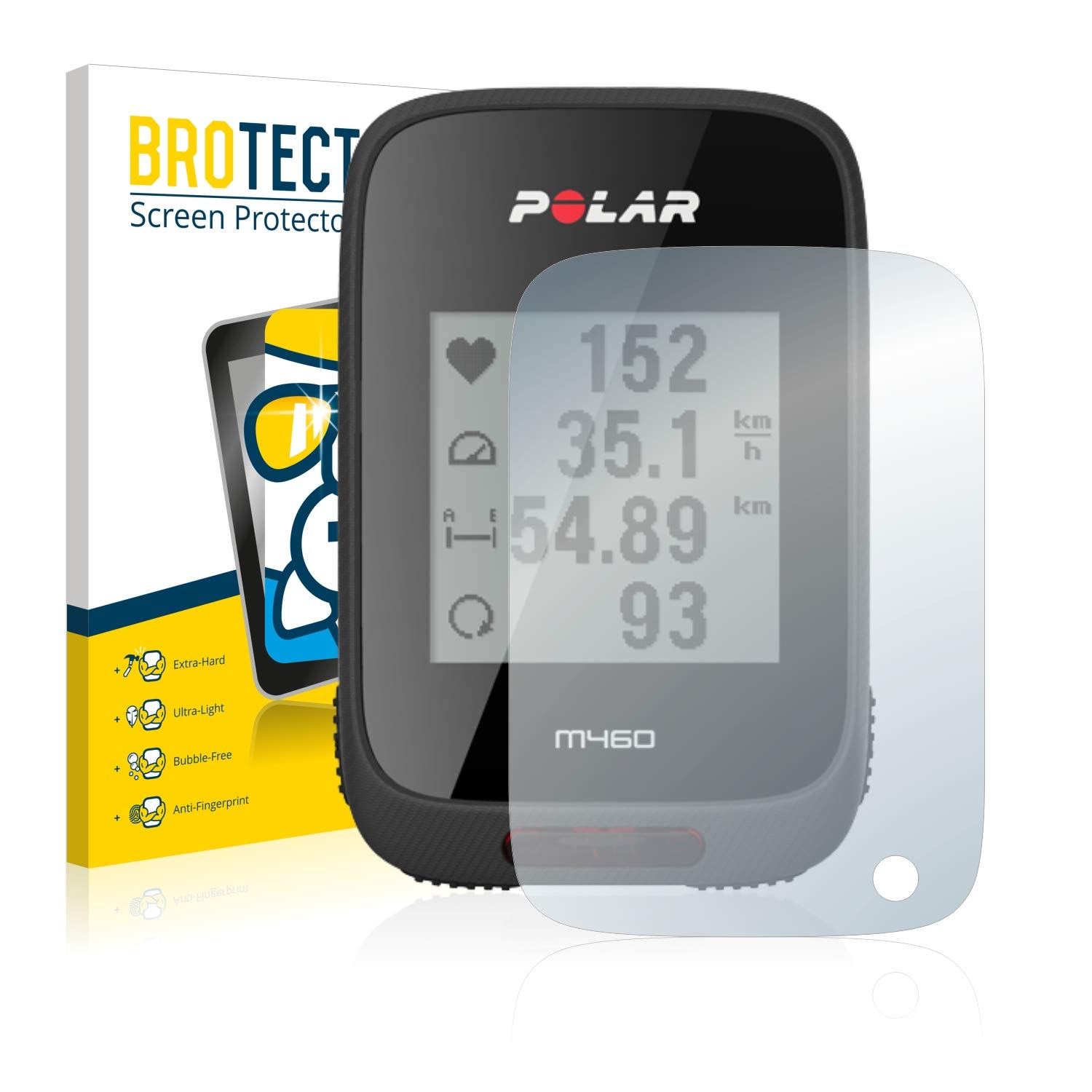 Brotect Pellicola Protettiva Per Polar M430 (2 Pezzi) - Trasparente, Anti-impronte, Made In Germany - 3