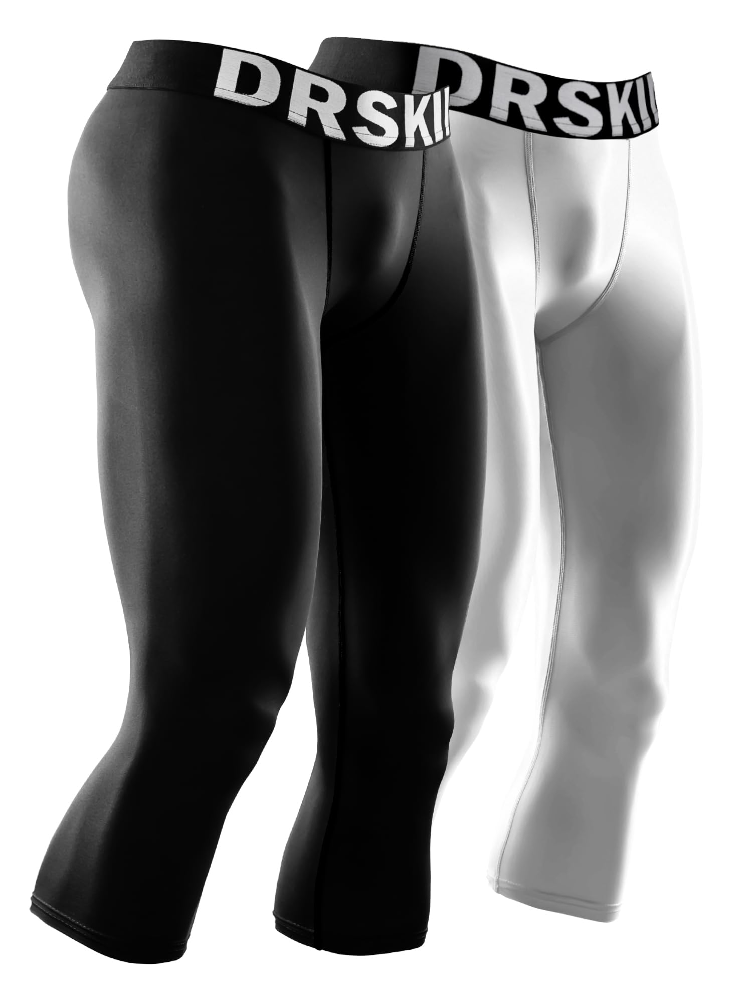 DRSKIN Men's Thermal Wintergear Fleece Cold Compression Tight Base Layer Long Under Sport Leggings Pants