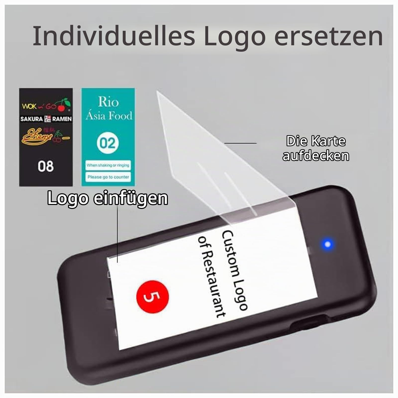 Pager Rufsystem, Rufsystem Gastronomie, 16 Pagers, Draußen 500M