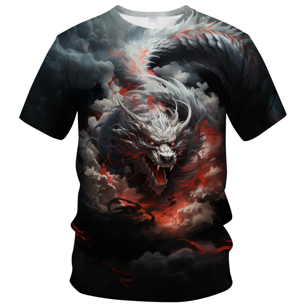 WHNBCW Traditional Chinese Dragon T-Shirt Funny Anime Graphic Tee Shirt