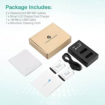 Amazon.com : FirstPower NP-BX1 Battery 2-Pack and Dual USB