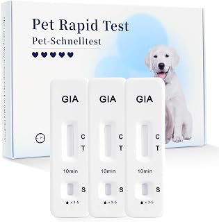 3 x Giardien Schnelltest für Hund & Katze Giardientest Qualitativer Giardien Test