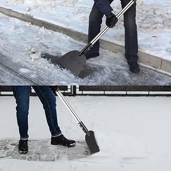 Smarkey 47-Inch Garden Scraper & Snow Shovel - 3-Section Adjustable Handle For Weed Removal & Ice Clearing