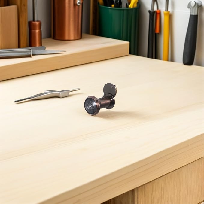 Mirilla de Puerta de Ángulo Amplio, Diseño Anti-Robo, Material de Aleación de Zinc con Cubierta de Privacidad, Compatible con Puertas de 3.9-5.9 cm de Grosor, Robusta y Resistente para Apartamentos y Hogares miniatura 6