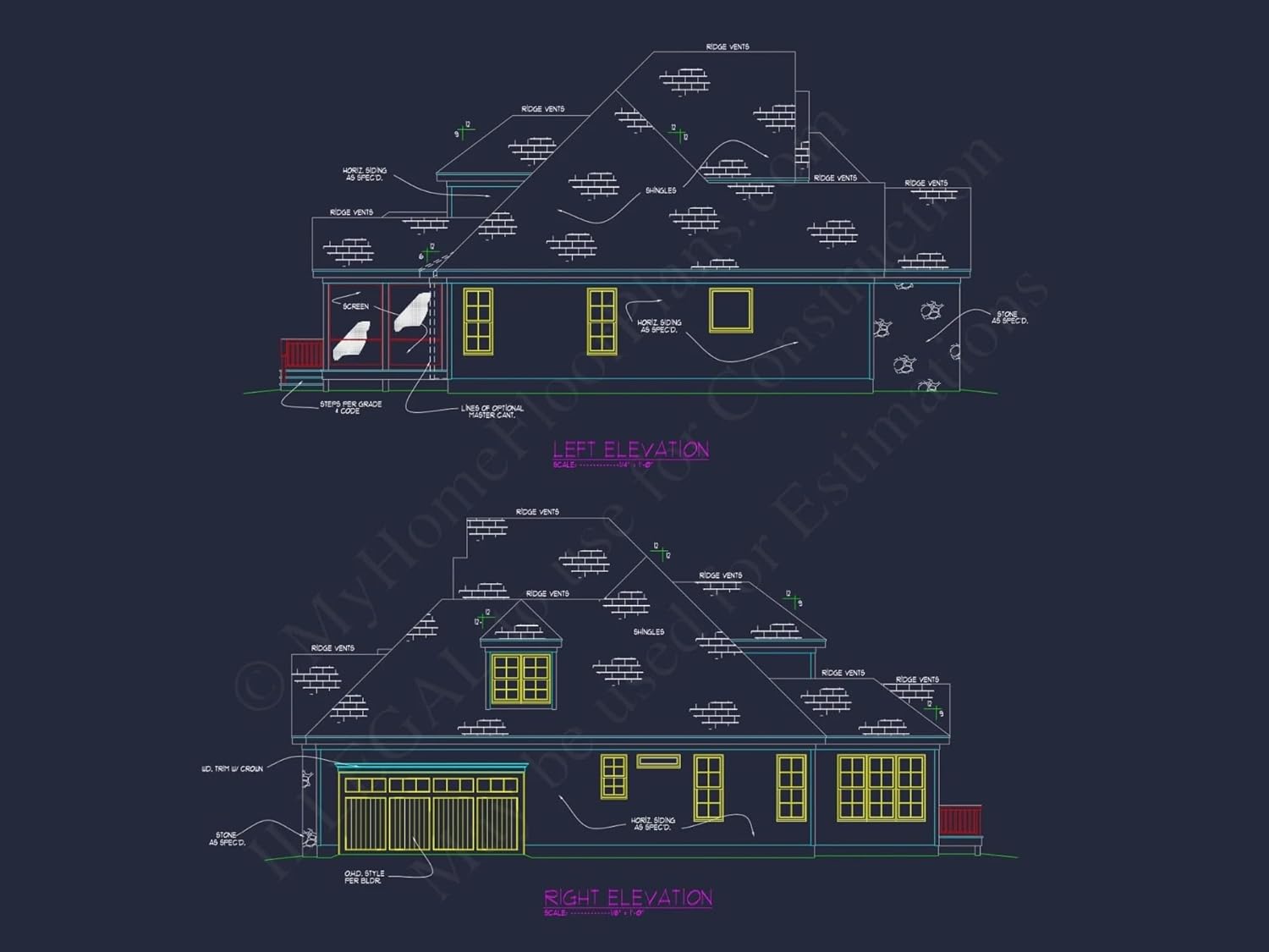 14-1440 HOUSE PLAN - Beautiful House Floor Plan with CAD Designs and Blueprints