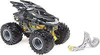 Vista 2 de Monster Jam 2021 Spin Master 1:64 Camión monstruo fundido a troquel con barra Wheelie: héroes y villanos Batman