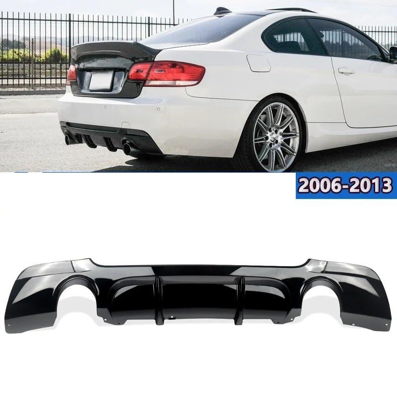 Difusor trasero negro brillante para BMW E92 E93 M Sport 2007-2013 2