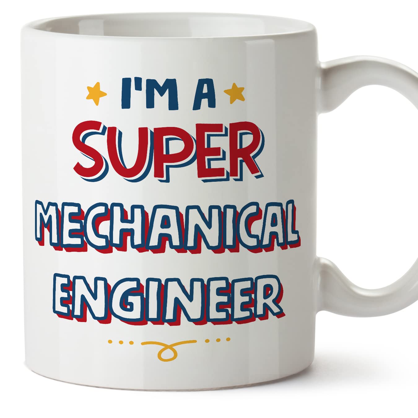 MUGFFINS Mechanical Engineer Mug - in English - I'm Super - Funny Gift for Colleagues - Ceramic 11oz Mug โ image 1