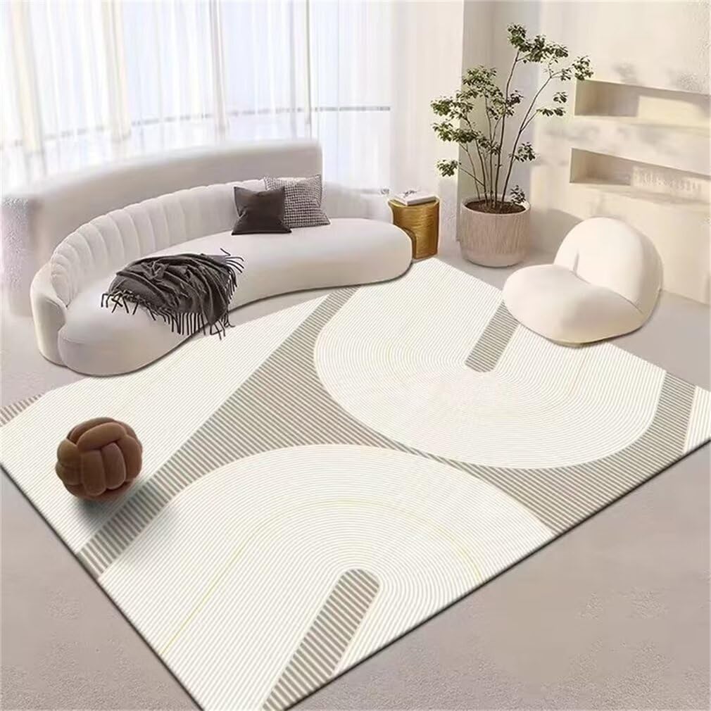Coussin sol enfant facile à nettoyer et grand tapis de salon beige pour petits et grands
