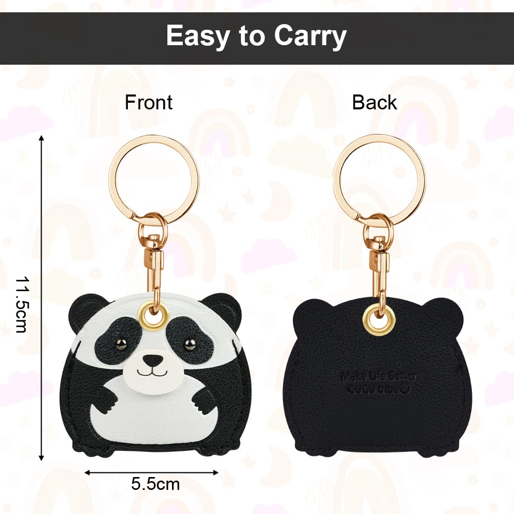 AXFEE Funda protectora de 360° para AirTag, llavero de piel con diseño de dibujos animados para Apple Air-tags, soportes para etiquetas de aire, funda protectora para etiqueta de aire, decoración para — view 2