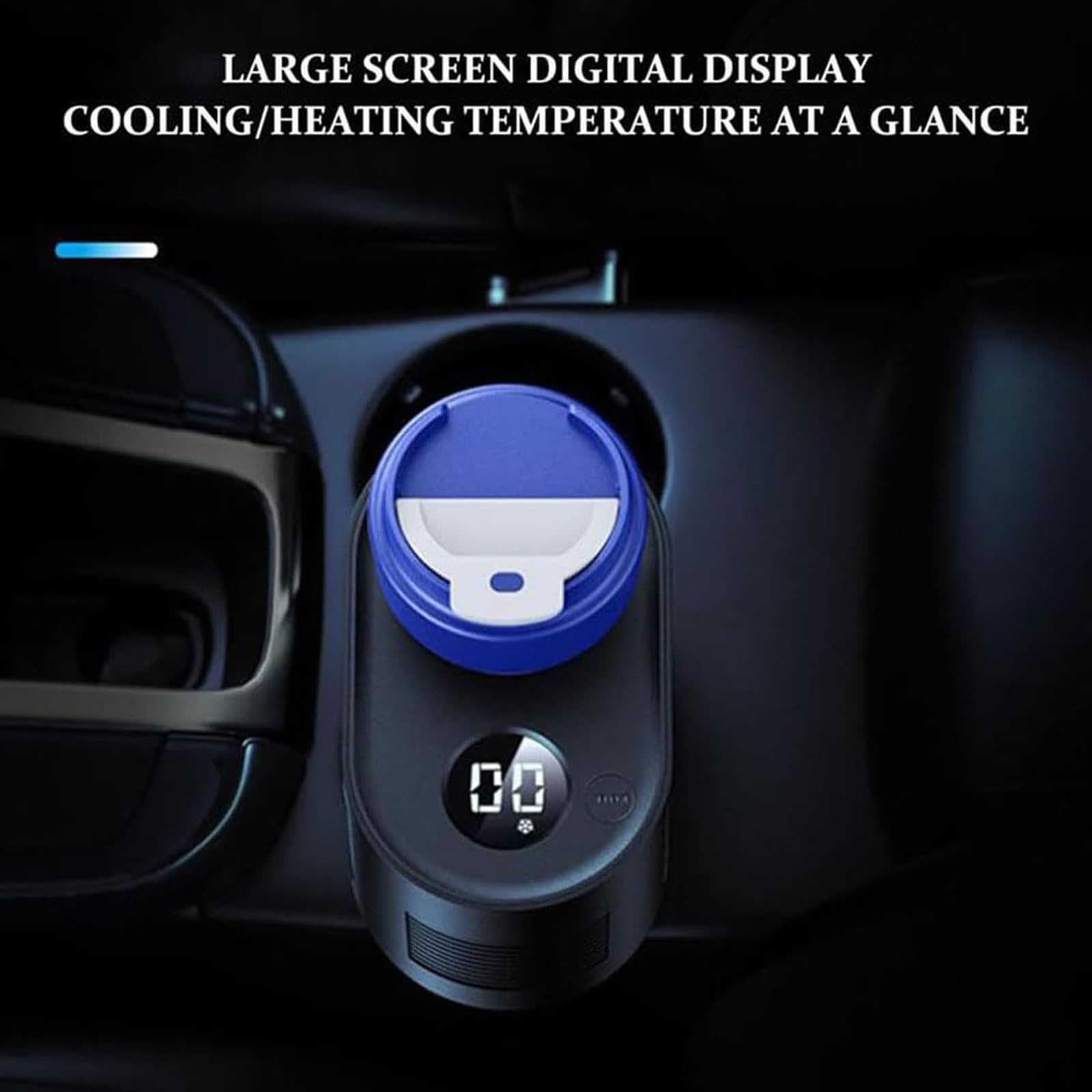 Schnellheizender Kühlbecher, Intelligenter Auto-heiz- Und Kühlbecher Mit Led-anzeige, 0 °c Kühlung & 60 °c Heizung, 40–60 °c Konstante Temperatur, Für Auto, Büro, Zuhause, Bier, Saft