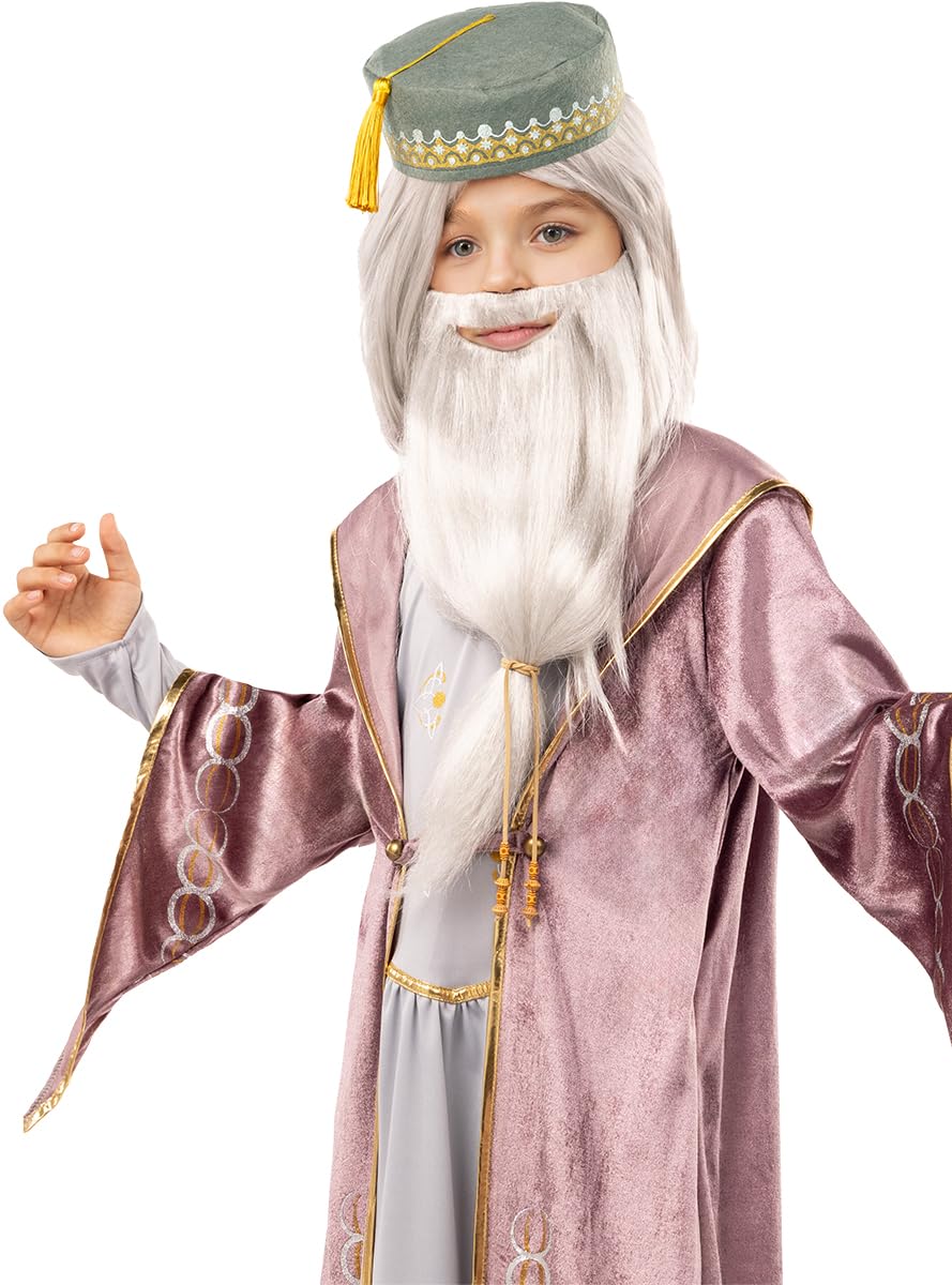 Funidelia | Costume di Albus Silente (Dumbledore) Harry Potter per bambini Film e Cinema, Gryffindor, Hogwarts - Costume per bambini e accessori per Feste, Carnevale e Halloween - Grigio/Argentato
