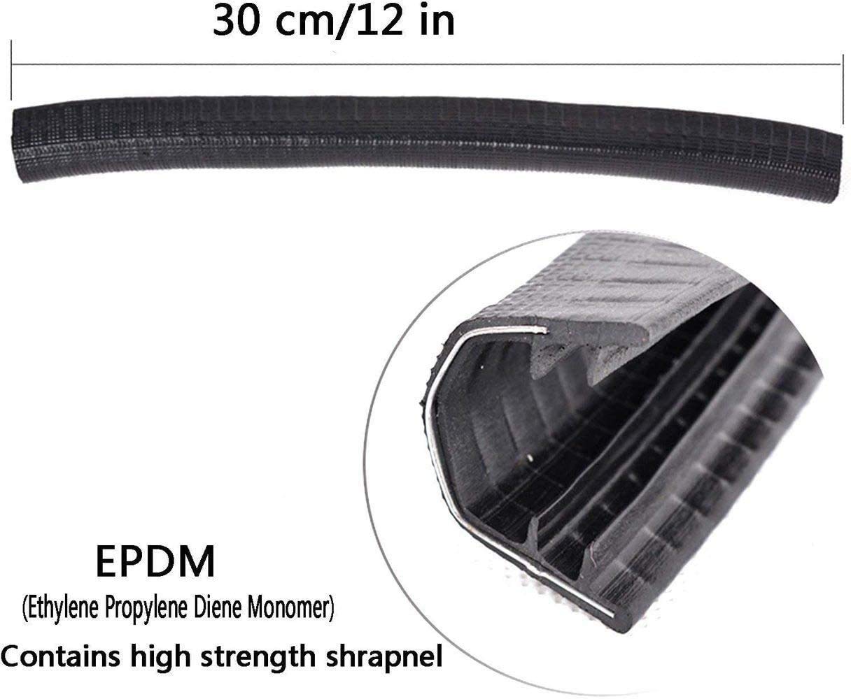 Set of 2 12inch Skateboard Deck Guards Protector Longboard Short Board Edge Protection Shock Absorbing U Rubber Strip Bumper Anti-Collision Bar