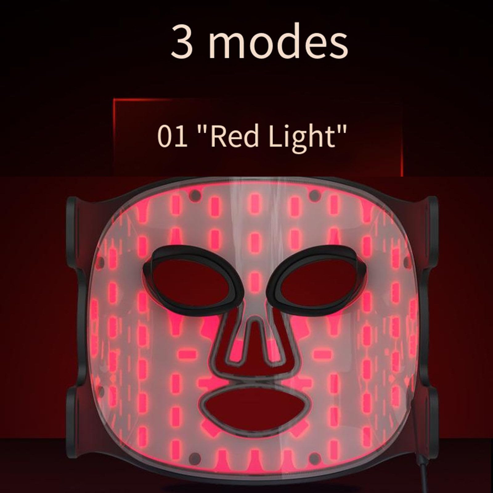 Máscara de fototerapia Facial Led, Dispositivo de rejuvenecimiento de la Piel, Dispositivo de Belleza de fototerapia con luz roja y Azul