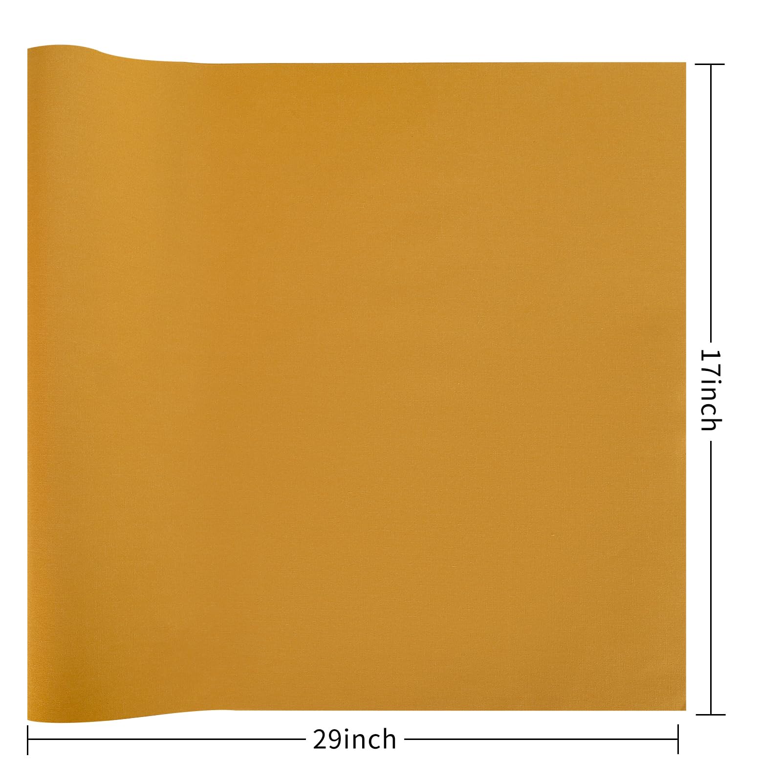 Wooqu Book Cloth, Fabric Surface and Paper Backed, Easy to Use, Strong, 17x29”, for Book Binding Mustard, 17x29" - Image 4