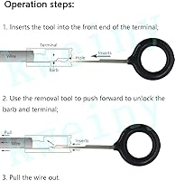 Vista 5 de Herramienta de extracción de terminales automáticos Conector de cableado eléctrico Pin de liberación (18 piezas sin duplicado)