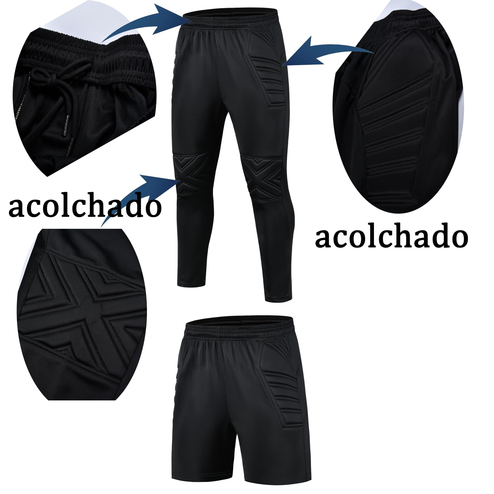 OPUTWDF Equipacione Portero Futbol Niño Hombre Camiseta de Portero de Fútbol Personalizable + Pantalón Corto o Pantalón
