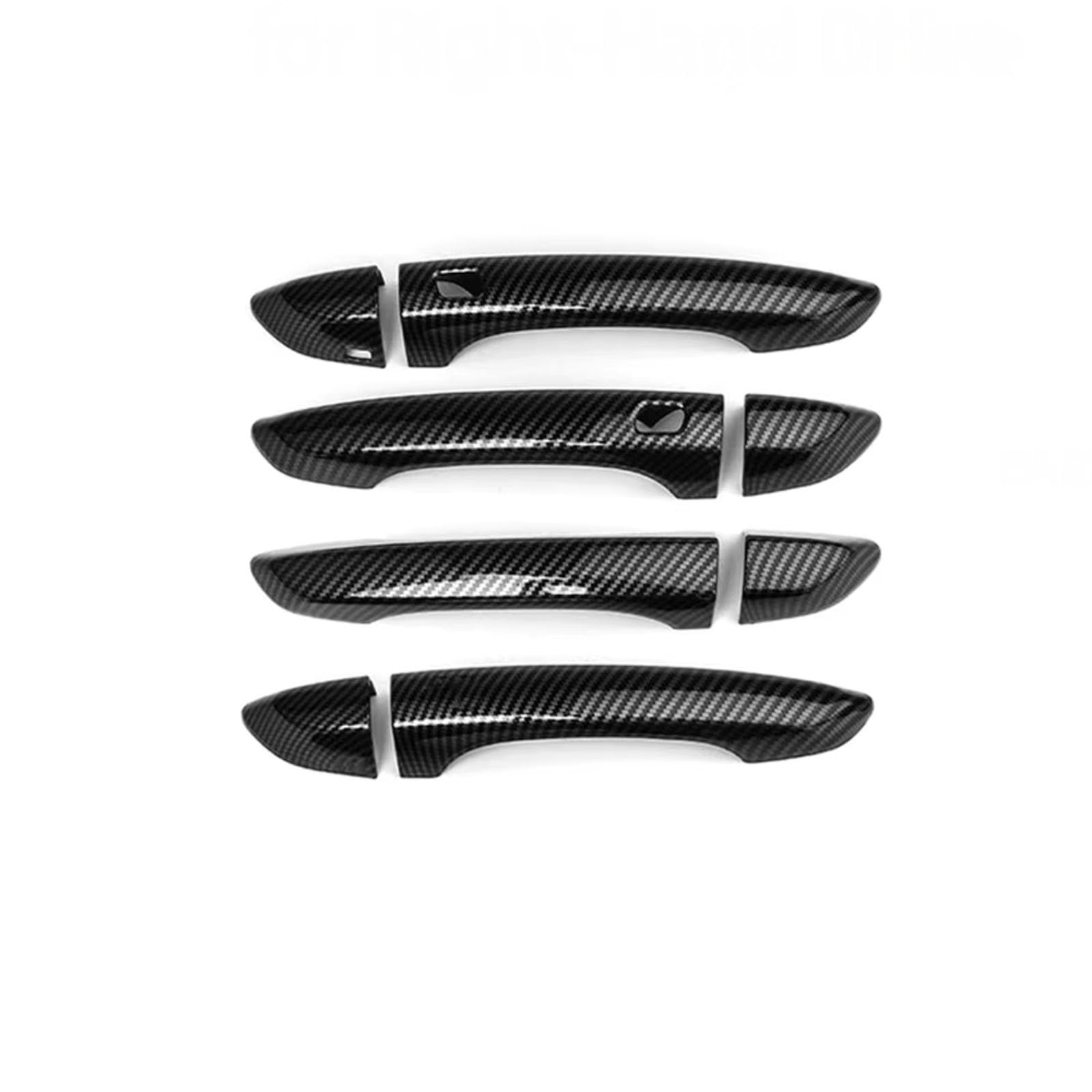 Lrfzsych Carbon Fiber Car Outer Door Handle Compatible With Kia For Stinger 2018 2019 2020 2021 2022 2023 Exterior Door Handle Cover Decoration Sticker Trim Protector Styling(,Rhd)